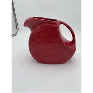 Fiesta Ware Scarlet Red Large 7.5" Disc Pitcher 67oz Homer Laughlin Ceramic